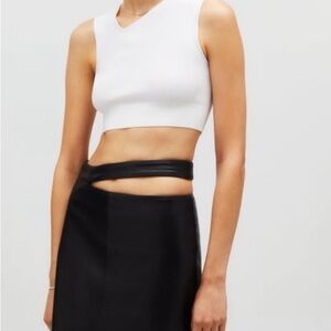 Zara Black Leather Skirt Zara x Kaia